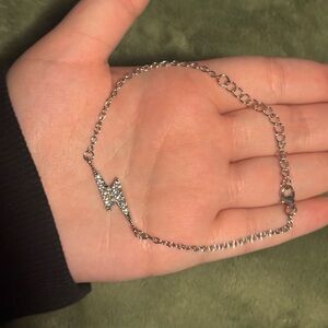 Elegant Silver Lightning Bolt Bracelet